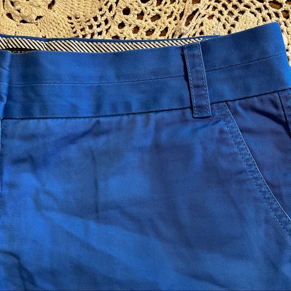 J. Crew Blue Chino Classic Tab Shorts Size 6 - Picture 2 of 4